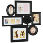 Relaxdays cadre photo ple - mle, 10 images, collage mural, plastique, souvenirs, famille, hxl 70, 5 ...