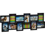 Relaxdays - cadre photos p�le - m�le 12 photos galerie mur cadre mural, noir