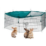 Cage extrieur lapin, avec filet, enclos pour rongeurs, avec protection contre le soleil,  110 cm, vert ...