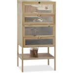 Relaxdays - cage de hamster xxl en bois, 3 tages, volets, fentre de visualisation, petits rongeurs, ...