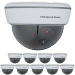 Caméra factice en dôme, lot de 10, lumière led clignotante, intérieur & extérieur, dissuader intrus, ... Caméra factice en dôme, lot de 10, lumière led clignotante, intérieur & extérieur, dissuader intrus, ...
