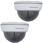 Caméra factice en dôme, lot de 2, lumière led clignotante, intérieur & extérieur, dissuader intrus, surveillan ... Caméra factice en dôme, lot de 2, lumière led clignotante, intérieur & extérieur, dissuader intrus, surveillan ...