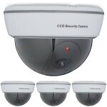 Caméra factice en dôme, lot de 4, lumière led clignotante, intérieur & extérieur, dissuader intrus, surveillan ... Caméra factice en dôme, lot de 4, lumière led clignotante, intérieur & extérieur, dissuader intrus, surveillan ...