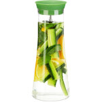 Carafe cylindre, cruche 1 litre, verre inox, pichet en verre, jus, thé glacé, eau, bec verseur, transparent ... Carafe cylindre, cruche 1 litre, verre inox, pichet en verre, jus, thé glacé, eau, bec verseur, transparent ...