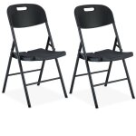 Relaxdays - chaise de jardin pliante, lot de 2, pour l'ext�rieur, 150 kg, r�sistante aux intemp�ries, ...