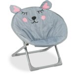 Fauteuil pour enfant, pliant, souris, h x l x p : 47 x 50 x 48 cm, pour intérieur ou extérieur, gris ... Fauteuil pour enfant, pliant, souris, h x l x p : 47 x 50 x 48 cm, pour intérieur ou extérieur, gris ...