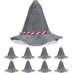 Chapeau bavarois ou tyrolien, pour le carnaval, accessoire pour une tenue bavaroise, lot de 9, gris - ...