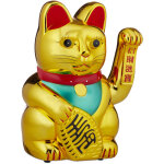 Chat japonais, maneki neko xl, patte mobile fonctionne � piles, porte - bonheur pour richesse / succ�s, ...