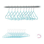 Cintres enfants set de 20 cintres bb dcoratif chemises fer revtement pvc 30 cm, turquoise - relaxdays ...