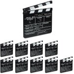Clap de cin�ma, lot de 10, hollywood, film, clapet, couper les sc�nes, inscription, d�co, hxlxp: 26 x ...