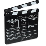Clap de cinma hollywood film clapet scne inscription dco hxlxp: 26 x 30 x 30 cm, noir - relaxdays