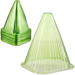 Cloche � salade, lot de 80, pvc, protection contre le gel et les escargots, hlp : 22 x 19 x 19 cm, verte ...