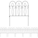 Relaxdays - clture jardin en mtal, 6 lments avec ornements, h x l: 81 x 63 cm, bordures  planter, ...