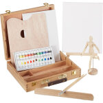 Coffret de peinture, 22 pièces set peintre, bois mannequin, palette de mélange, pinceau, chevalet, toile, ... Coffret de peinture, 22 pièces set peintre, bois mannequin, palette de mélange, pinceau, chevalet, toile, ...