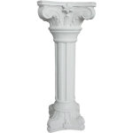 Relaxdays colonne grecque hxlxp 85x32x32 cm porte - plantes d�co jardin antique, r�sistante au gel, polyr�sine ...