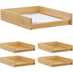Corbeille à courrier bois, lot de 5, papier format a4, bureau, range - documents & lettres, aspect bambou, ... Corbeille à courrier bois, lot de 5, papier format a4, bureau, range - documents & lettres, aspect bambou, ...