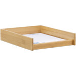 Corbeille  courrier bois, papier format a4, bureau, range - documents & lettres, aspect bambou, 25x33cm, ...