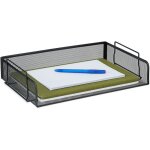 Corbeille  courrier, range - documents empilable, maille, hxlxp: 8, 5 x 36 x 25 cm, horizontal, a4, ...