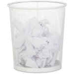 Corbeille papier pour bureau et chambre ado, ouverte, ronde, fil de fer, poubelle, en mtal, hxd 28 x ...