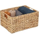 Relaxdays corbeille de rangement, jacinthe d?eau, hxlxp : 19 x 28 x 37 cm, salle de bain, déco, design ... Relaxdays corbeille de rangement, jacinthe d?eau, hxlxp : 19 x 28 x 37 cm, salle de bain, déco, design ...