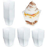 Relaxdays coupes � dessert, lot de 50, verrines r�utilisables, pour tiramisu, pudding, etc. , plastique, ...