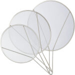 Relaxdays couvercle anti - �claboussures pour po�les, lot de 3, acier inoxydable, diam�tre 25, 29, 33 ...