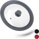 Couvercle casseroles, en verre rebord dgrad en silicone, casseroles et poles 26 - 30 cm, hxd5x31, ...