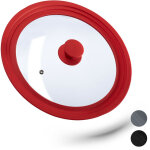 Couvercle casseroles, en verre rebord d�grad� en silicone, casseroles et po�les 26 - 30 cm, hxd5x31, ...