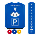 Relaxdays disque de stationnement, lot de 10, grattoir � glace, 3 jetons de caddie, l�vre en caoutchouc, ...