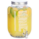 Distributeur de boisson 8 l, limonade, carafe verre robinet, retro vintage, fontaine boisson, transparent ...