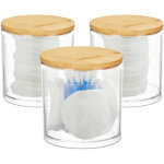 Relaxdays - distributeur coton démaquillant, boite coton, range coton organiseur couvercle set de 3, ... Relaxdays - distributeur coton démaquillant, boite coton, range coton organiseur couvercle set de 3, ...