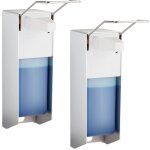 Relaxdays - distributeur de gel hydro - alcoolique, lot de 2, 1000 ml, aussi pour savon liquide, mural, ...