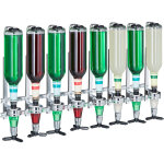 Relaxdays doseur bouteille, mural, dosage 3 cl pour 8 bouteilles, accessoire bar, h x l x p : 73 x 36 ...