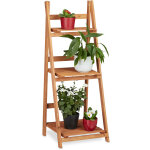 Relaxdays escalier pour plantes bois �chelle plante support int�rieur hxlxp: 107, 5 x 41 x 25 cm 3 niveaux, ...