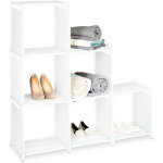 Relaxdays Étagère escalier, 6 compartiments, meuble rangement, hxlxp : 109x106x30 cm, séparateur de pièces, ... Relaxdays Étagère escalier, 6 compartiments, meuble rangement, hxlxp : 109x106x30 cm, séparateur de pièces, ...