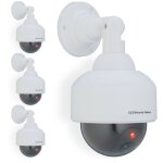 Fausse camra de surveillance en dme, lot de 4, lumire led clignotante, dissuade intrus, intrieur ...