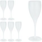 Relaxdays flte  champagne en plastique, lot de 6, robuste et sans bpa, rutilisable, capacit : 140 ...