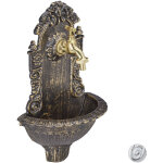 Relaxdays ? fontaine murale en fonte d'aluminium noir ? dimensions h 40 x l 24, 5 x p 13 cm ? robinet ...