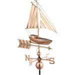 Relaxdays girouette bateau, métal, indicateur de direction du vent pour le toit, girouette points cardinaux, ... Relaxdays girouette bateau, métal, indicateur de direction du vent pour le toit, girouette points cardinaux, ...