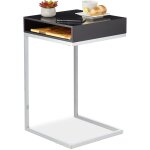 Relaxdays - guéridon, forme de c, hxlxp : 63x37x38 cm, table d'appoint près du canapé, mdf et métal, ... Relaxdays - guéridon, forme de c, hxlxp : 63x37x38 cm, table d'appoint près du canapé, mdf et métal, ...