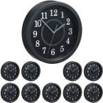 Relaxdays - horloge murale ronde, lot de 10, 20 cm, petite pendule � accrocher au mur, design classique, ...