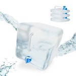 Jerrycan pliable lot de 4 pour camping, vacances jerrican alimentaire bidon  eau 20 l sans bpa, transparent ...