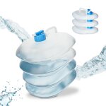 Jerrycan pliable ovale lot de 4 pour camping, festival, jerricane, got neutre, bidon  eau 5 l sans ...