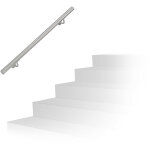 Main courante, inox 201, rampe d'escalier rond, int�rieur & ext�rieur, 100 cm, � 38 mm, support mural, ...
