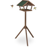 Mangeoire d'extrieur pour oiseaux, support, rsistant aux intempries, hlp : 139 x 70 x 60 cm, marron ...