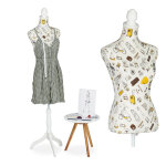 Relaxdays mannequin de couture fminin, hauteur rglable jusqu' 167 cm, taille 34 - 38, buste dco pour ...