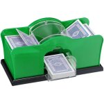 Mlangeur de cartes, jusqu' 91 mm, mixeur manuel, pour 2 jeux, avec manivelle, pour le poker, plastique, ...
