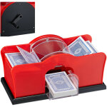 Mlangeur de cartes, manuel, 2 jeux, avec manivelle, pour cartes  jouer jusqu' 91 mm, plastique, rouge ...