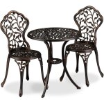 Meubles de balcon, 3 pices, table de balcon avec 2 chaises, orns, aluminium, bistrot hxd: 65x 60 cm, ...