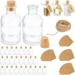Mini bouteilles, lot de 30, petites fioles, bouchon de liège, 60 ml, mariage, épices, transparent / nature ... Mini bouteilles, lot de 30, petites fioles, bouchon de liège, 60 ml, mariage, épices, transparent / nature ...